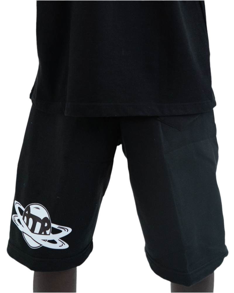 BLACK 'ASWC' SHORTS