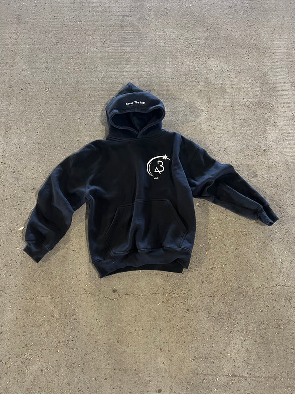 BLACK HEAVY BRUSHED HOODIE